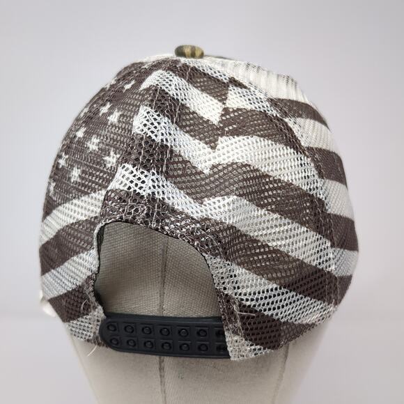 Beck's U.S Flag Snapback Trucker Hat Multi One Size Adjustable True Timber Camo - Picture 6 of 10